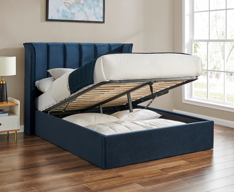 Polaris 4ft6 Double Ottoman Bed Frame - Navy