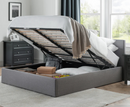 Rialto 4ft6 Double Ottoman Bed - Light Grey