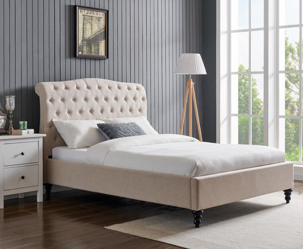 Riley 6ft Superking Bed Frame - Cream