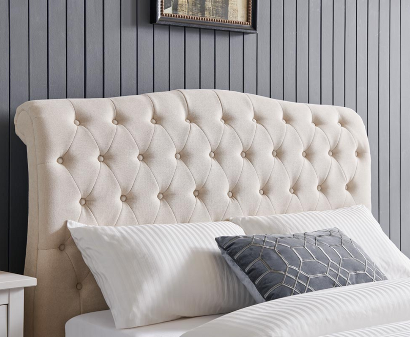 Riley 4ft6 Double Bed Frame - Cream