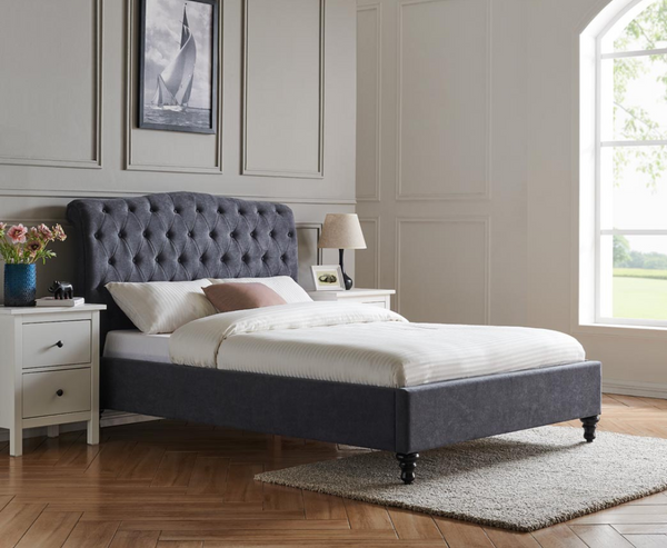 Riley 5ft Kingsize Bed Frame - Dark Grey