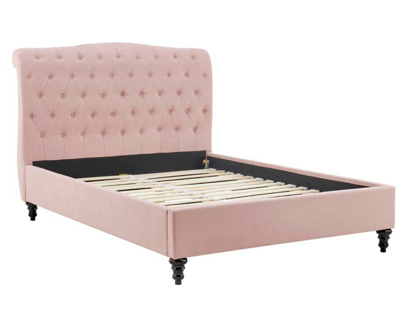 Riley 5ft Kingsize Bed Frame - Baby Pink