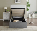Riley Storage 3ft Single Bed Frame - Light Grey