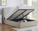 Riley Storage 5ft Kingsize Bed Frame - Cream