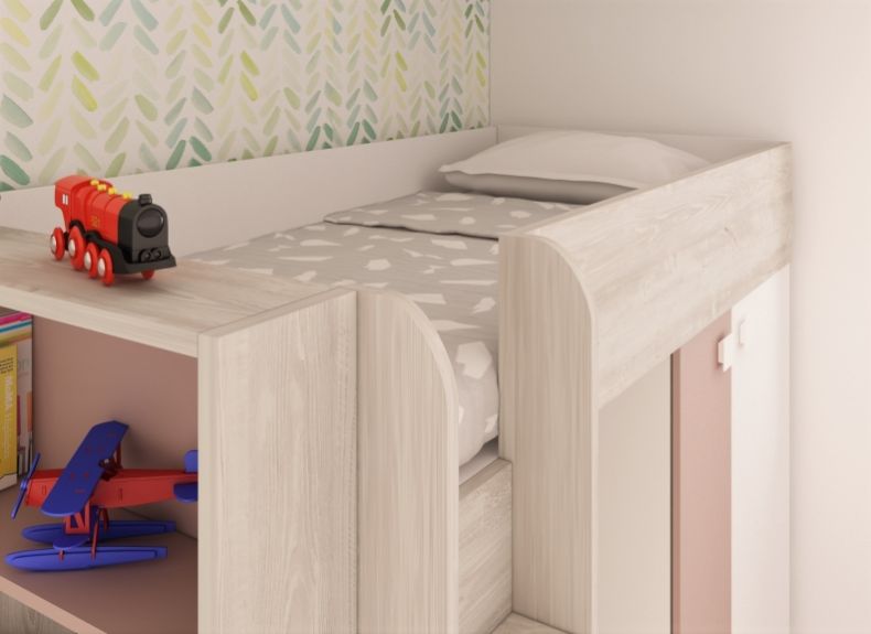 Supreme Bunk Bed - Blue | Pink | Grey Oak