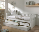 Sleepz Captain Bed with Drawers - White