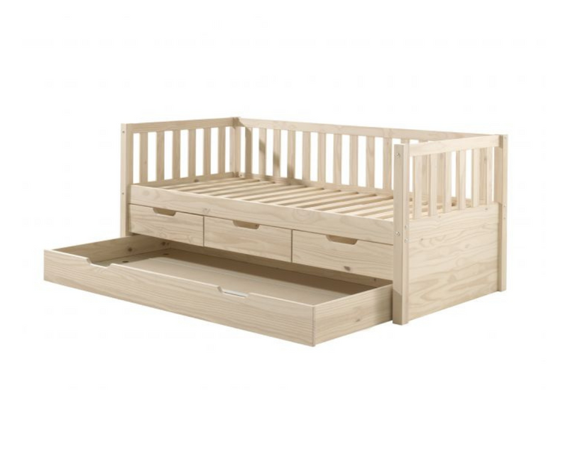 Sleepz Captain Bed with Drawers - Milky Pine