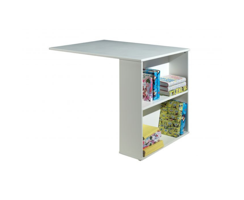 Snowy Midsleeper with Slanted Ladder - White