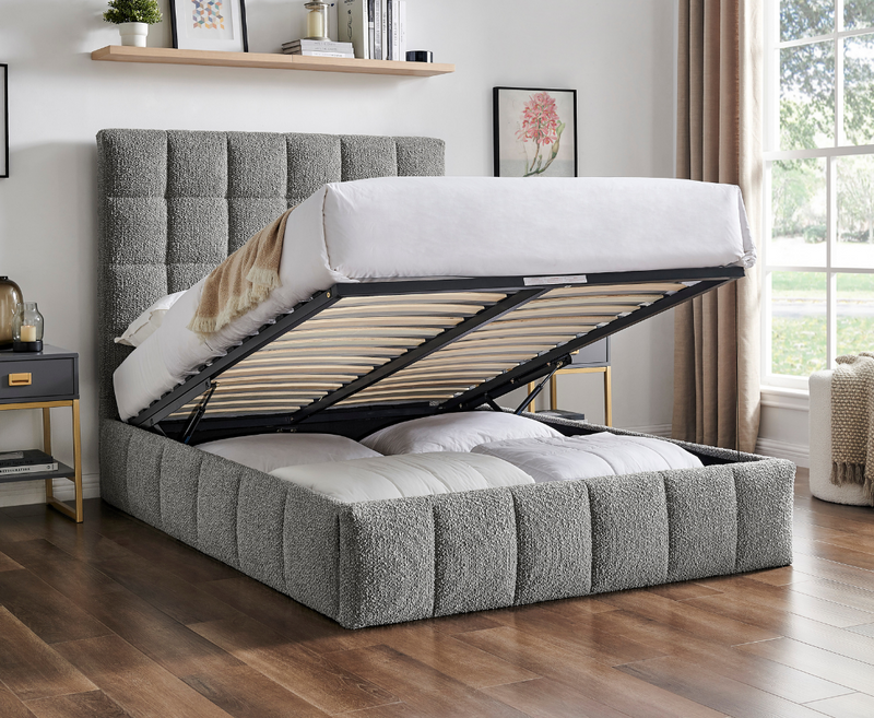 Starla 5ft Kingsize Ottoman Bed Frame - Dove Grey