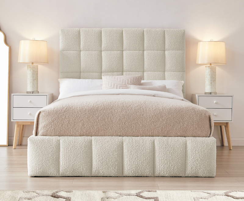 Starla 5ft Kingsize Ottoman Bed Frame - Ivory