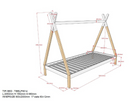 Tipi Bed 90x200cm without gate - White