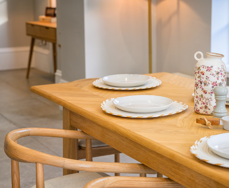 Bronwyn 1.5m Extending Dining Table - Light Oak