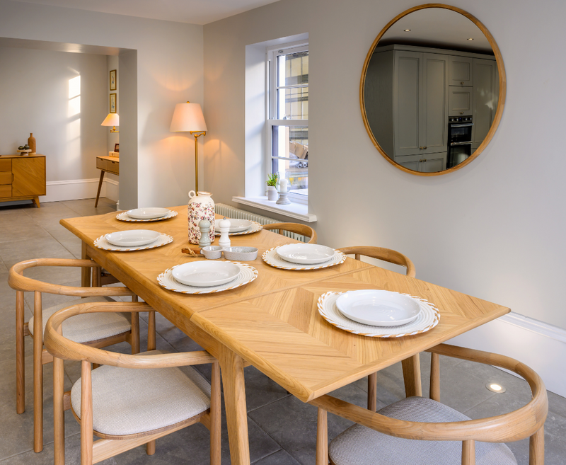 Bronwyn 1.5m Extending Dining Table - Light Oak