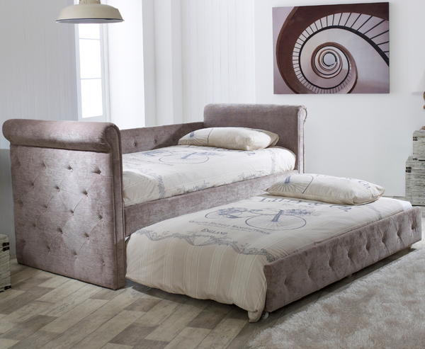 Zues 3ft Single Bed Frame/ Trundles - Mink