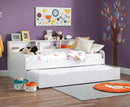 Grace Pure White Daybed Kids Bed with Handy Shelves