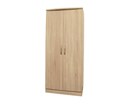 Lungo Mid Oak 2 Door Robe Shelved