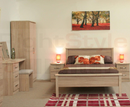 Lungo Mid Oak 2 Door Robe Shelved
