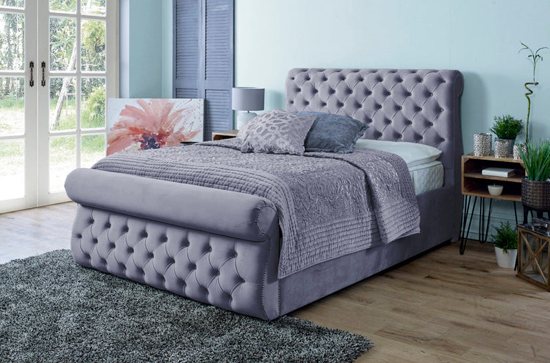 Alicante 3ft Single Bed Frame- Naples Silver