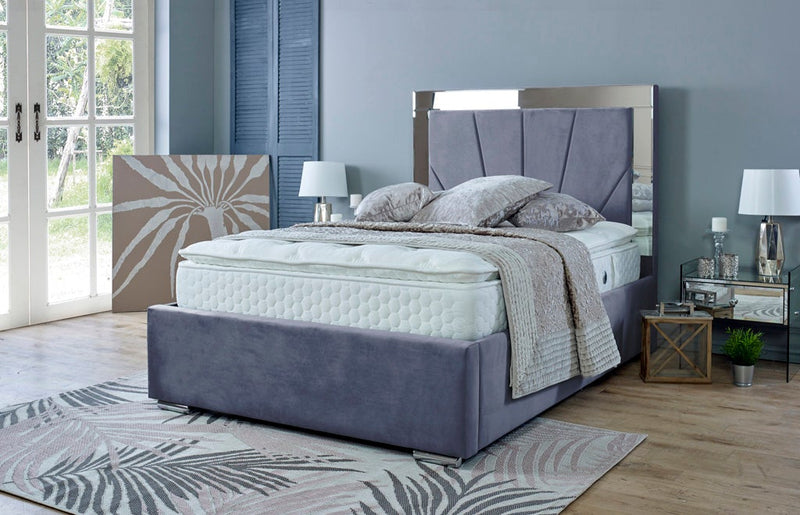 Aurora 6ft Superking Bed Frame- Velvet Mustard