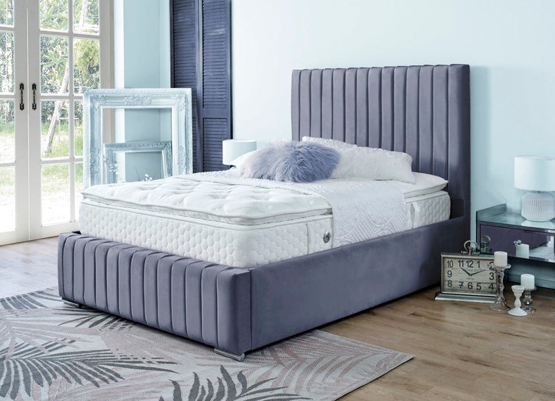 Turin 3ft Single Ottoman Bed Frame- Naples Grey