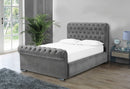 Benito 3ft Single Ottoman Bed Frame- Velvet Steel