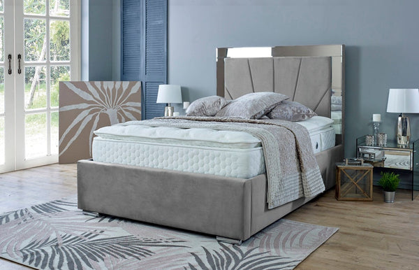 Aurora 5ft Kingsize Ottoman Bed Frame- Velvet Grey