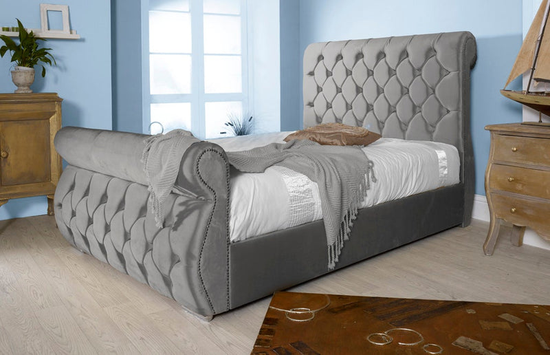 Chester 4ft Bed Frame- Velvet Grey