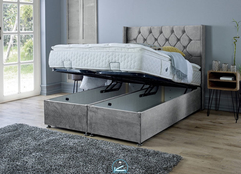 Marlon 5ft Kingsize Ottoman Bed Frame- Naples Grey
