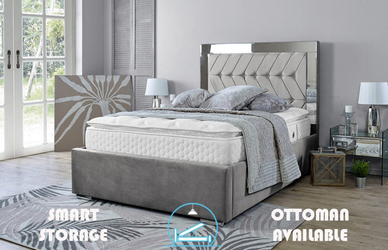 Parie 3ft Single Bed Frame- Naples Grey