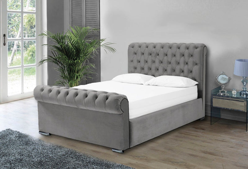 Benito 4ft 6 Ottoman Bed Frame- Naples Silver