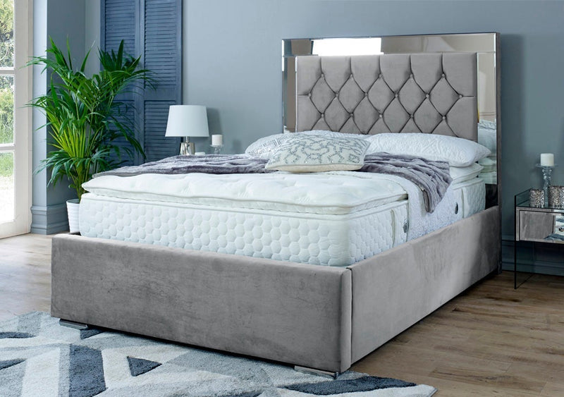 Dormer 5ft Kingsize Bed Frame- Velvet Steel