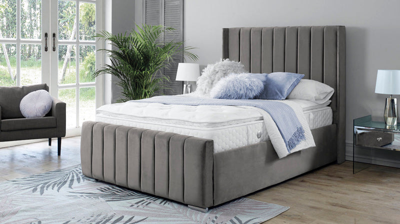 Topaz 3ft Ottoman Bed Frame- Velvet Grey