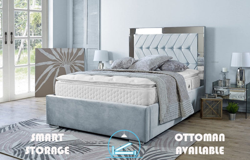 Parie 4ft Ottoman Bed Frame- Naples Grey