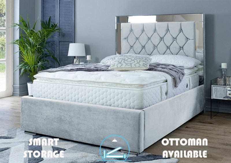 Dormer 5ft Kingsize Bed Frame- Velvet Beige