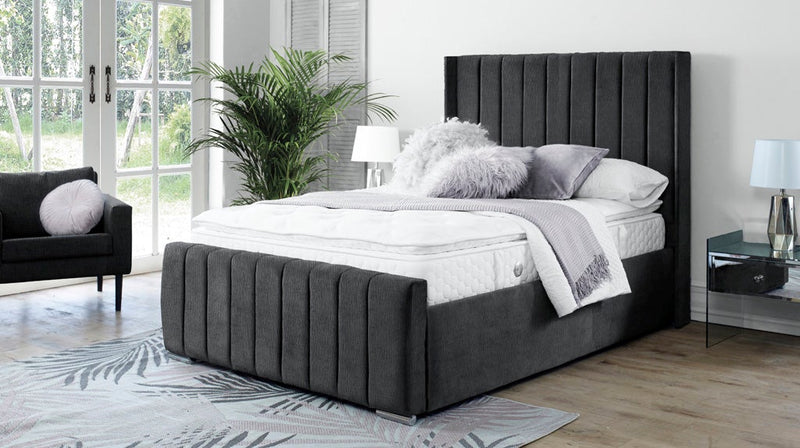 Topaz 4ft Bed Frame- Velvet Grey