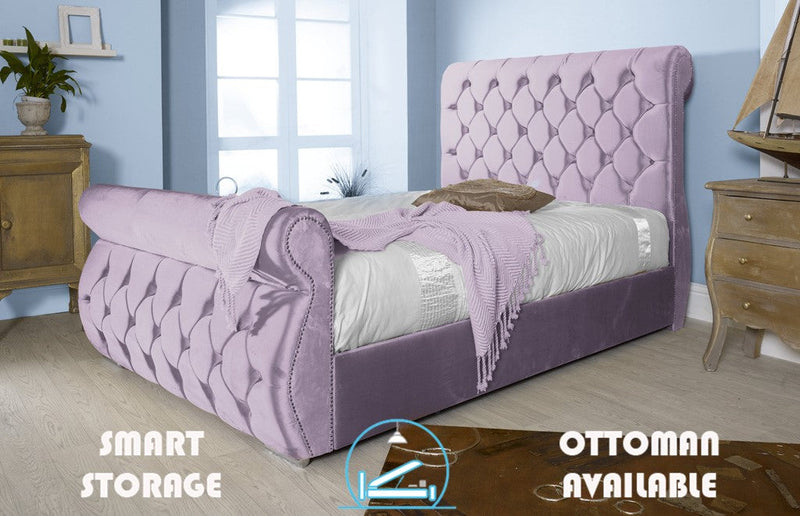 Chester 3ft Single Ottoman Bed Frame- Naples Black