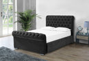 Benito 5ft Kingsize Bed Frame- Velvet Silver