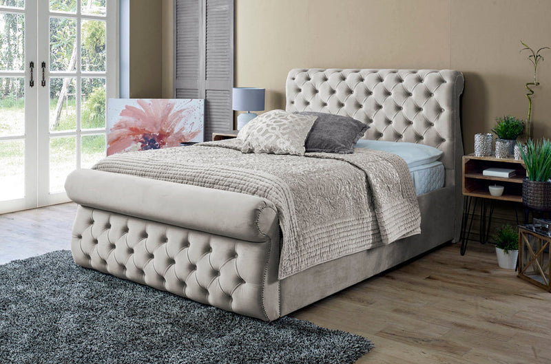 Alicante 4ft Ottoman Bed Frame- Velvet Grey