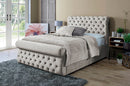 Alicante 6ft Superking Ottoman Bed Frame- Velvet Silver