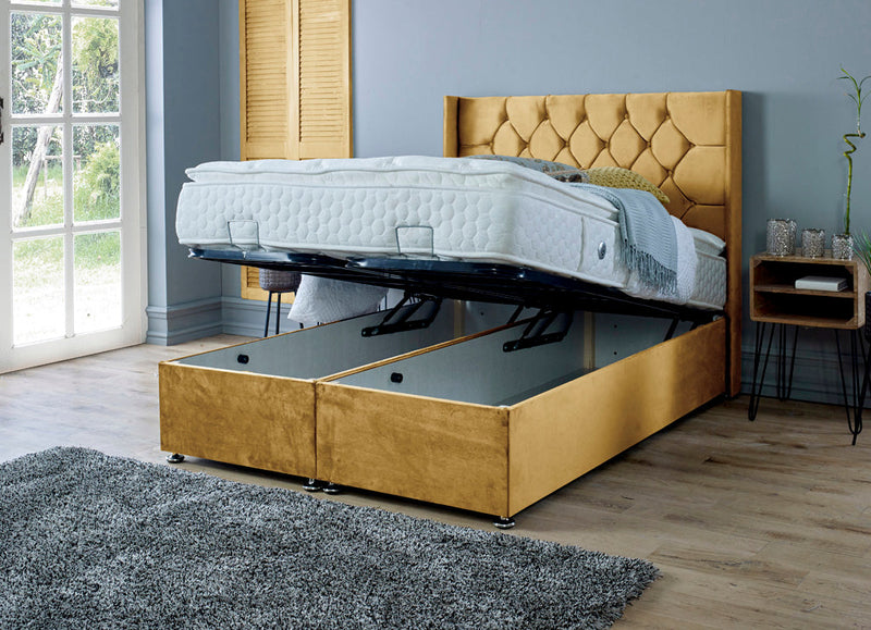 Marlon 6ft Superking Ottoman Bed Frame - Naples Grey