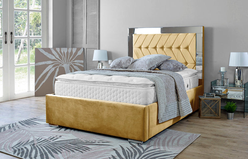 Parie 3ft Single Ottoman Bed Frame- Naples Sand