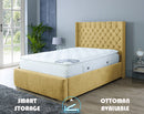 Rose 3ft Single Ottoman Bed Frame- Naples Sand