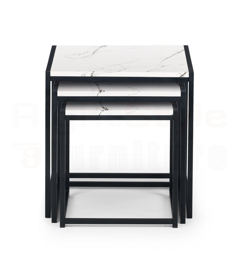 Ashfield Nest Of 3 Tables - White Marble
