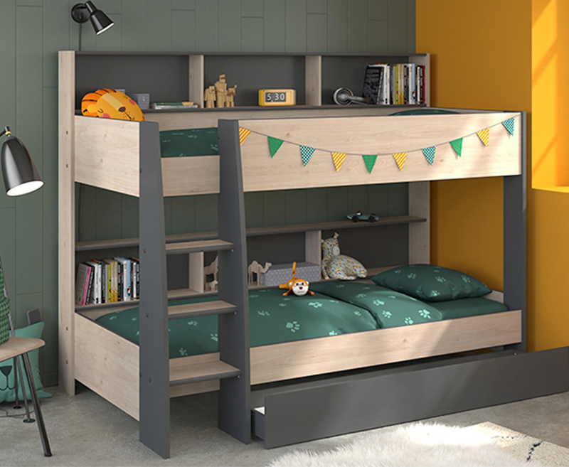 Aslan Bunk Bed - Oak & Anthracite