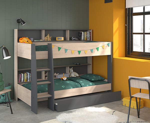 Aslan Bunk Bed - Oak & Anthracite