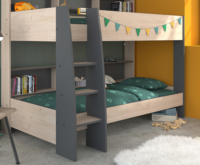 Aslan Bunk Bed - Oak & Anthracite