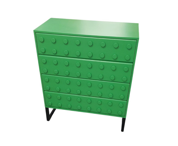 Blox 4 Drawer Chest Kids Table - Green
