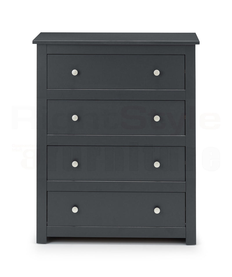 Bradley 4 Drawer Chest - Anthracite