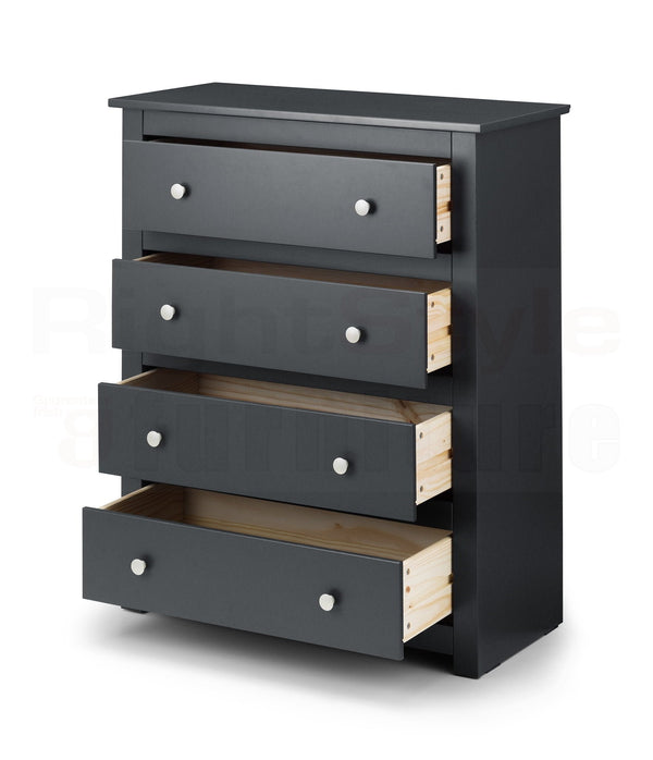 Bradley 4 Drawer Chest - Anthracite