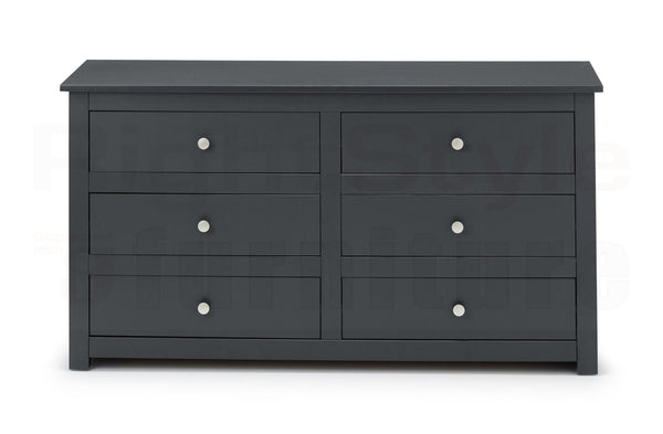 Bradley 6 Drawer Chest - Anthracite